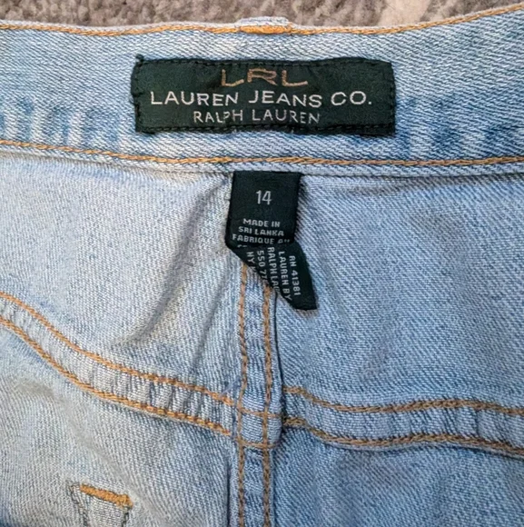 3 For $12 Clearance LRL Ralph Lauren Jean Shorts - Picture 2 of 3